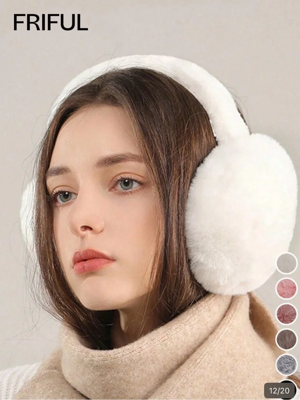 Plush Kids Earmuffs in Light Tan - Cozy Winter Ear Warmers